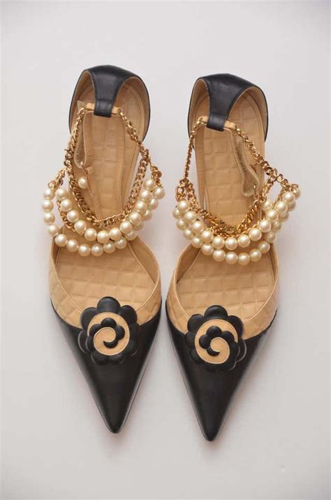 coco chanel pearl shoes|where to purchase Chanel shoes.